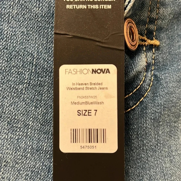 Fashion Nova jeans, high-rise, wide leg size 7, junior - Picture 7 of 12